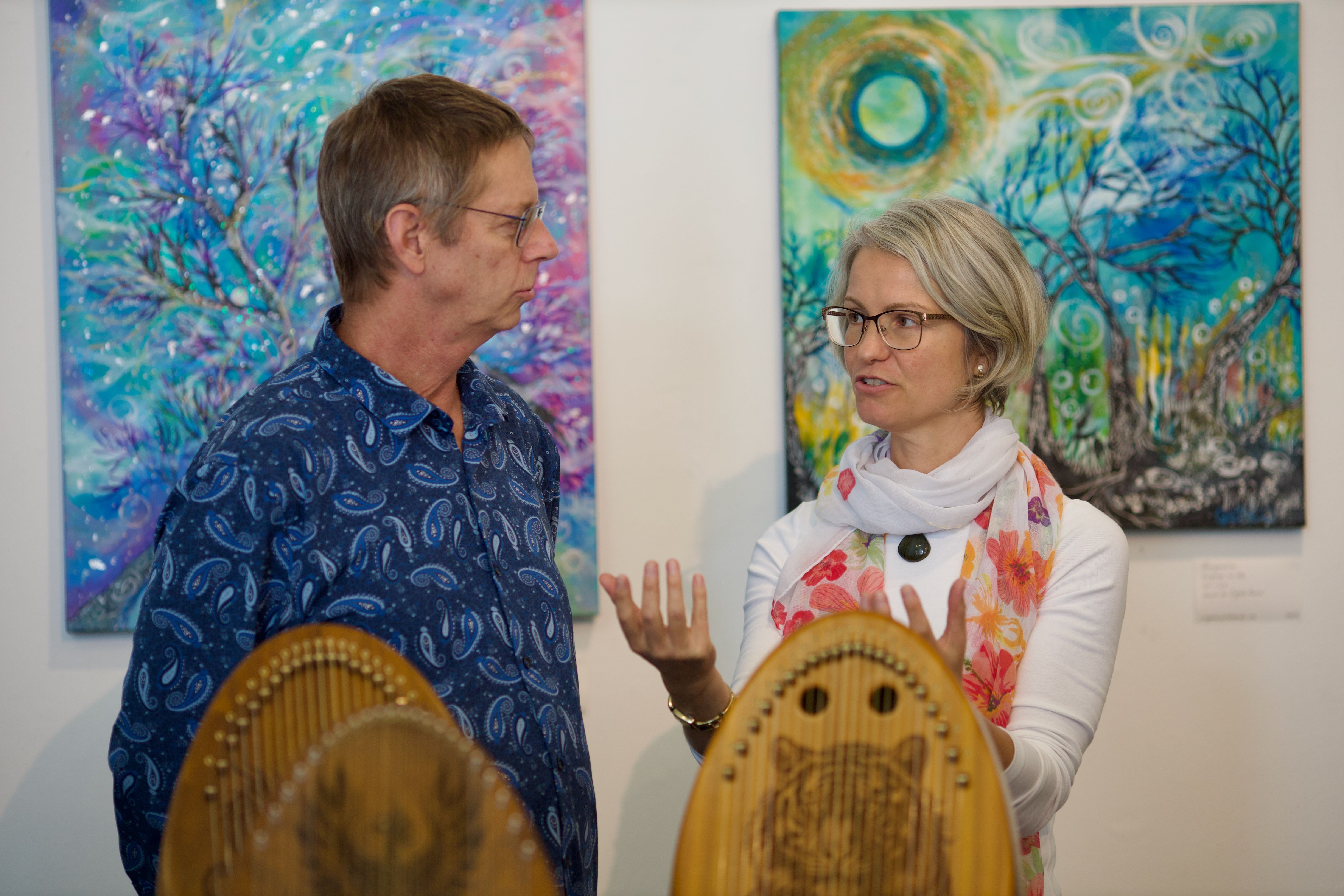 Artisans’ corner and community tables